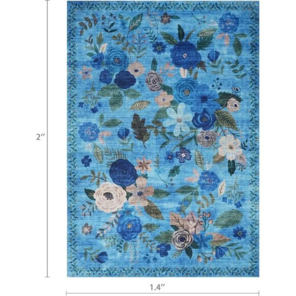 New 24x17 Inch Entry Rug, Non-Slip Floral Rug Mat for Entryway and Home